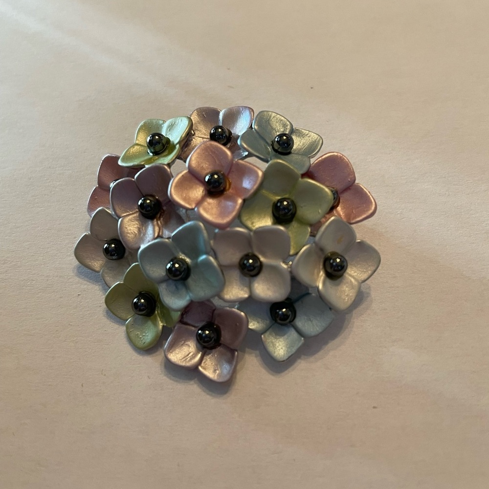 Vintage Spring flower bunch pin